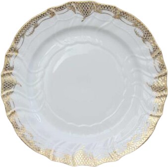 Herend Gold fish scale Dinner plates