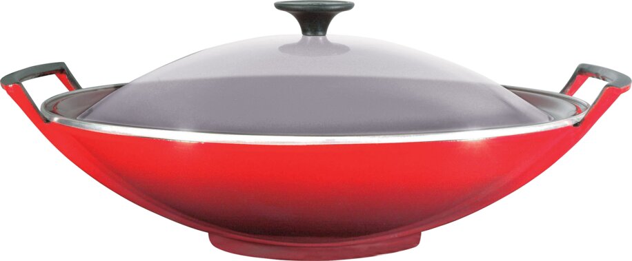 Le Creuset 25304360600460 Şüşə qapaqlı vok tavası