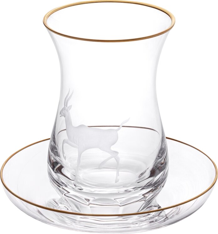 Moser 9000/9013-CPE-CL-GLP Armudu glass with saucer